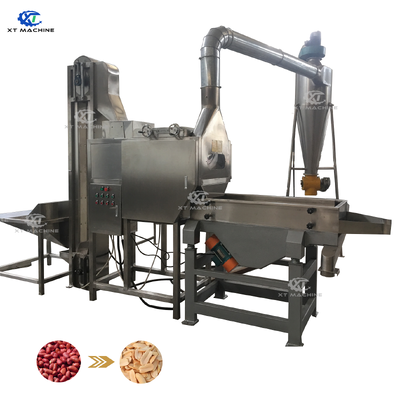 800-1000 kg/uur capaciteit Split Peanut Blanching Machine voor de verwerking van pindapasta