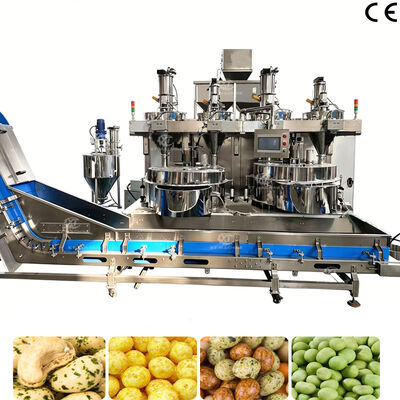 Goede prijs. Fabrieksdirecte verkoop 500kg/h-1000kg/h Automatische machine voor het coachen van noten Bedekte machine voor het maken van pinda's Voor pinda's Japanse bonen Cashews Amandelen online